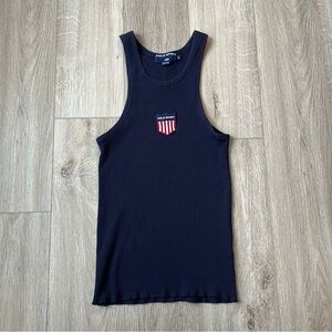 Polo by Ralph Lauren Black Tank with Red and White Patch